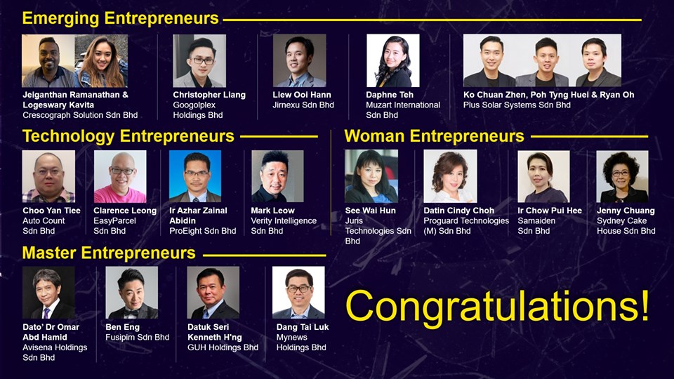EOY2019, EOY, EY, entrepreneur, inspiring, innovative, creative, awards, wai hun, see wai hun