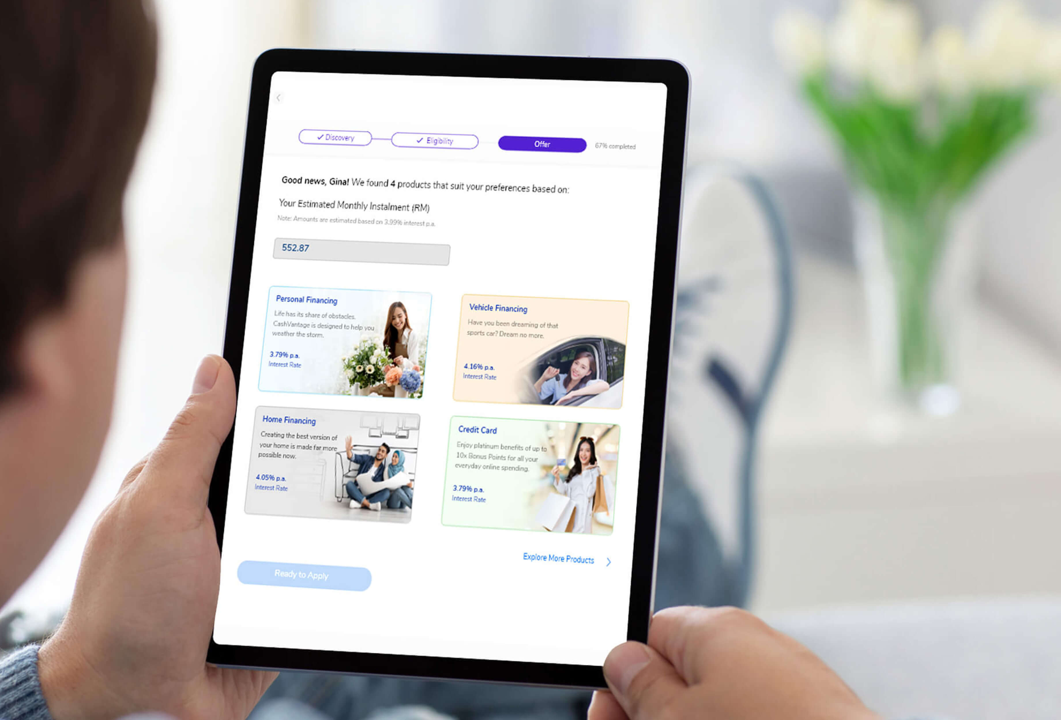 a person looking at a digital customer onboarding platform