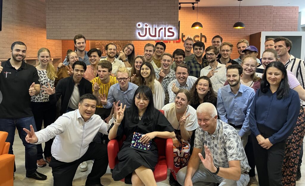 juristech, delft university, group photo, office tour, fintech