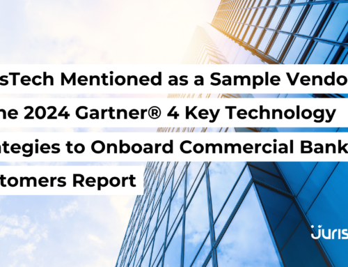 JurisTech mentioned as a Sample Vendor in the 2024 Gartner® 4 Key Technology Strategies to Onboard Commercial Banking Customers report