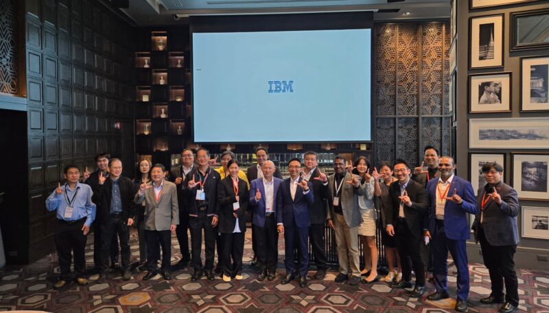 Naaman Lee, COO of JurisTech in the attendee's group picture at IBM’s Financial Services Roundtable in Thailand