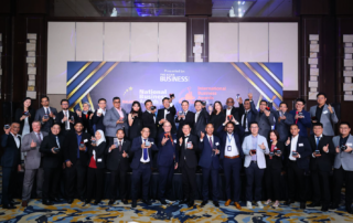 A group of people at Malaysia Technology Awards 2025 ceremony.