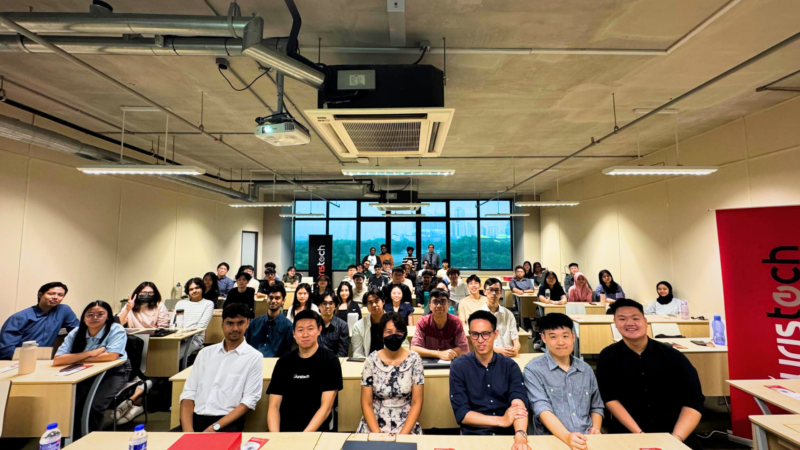 A group photo of APU students and JurisTech representatives