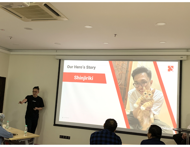 JurisTech's Senior Professional Services Engineer, Shinjiriki, speaking during the Universitas Gadjah Mada industry visit